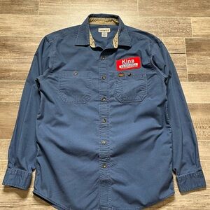 Carhartt Button Up Shirt w/ Patch Blue